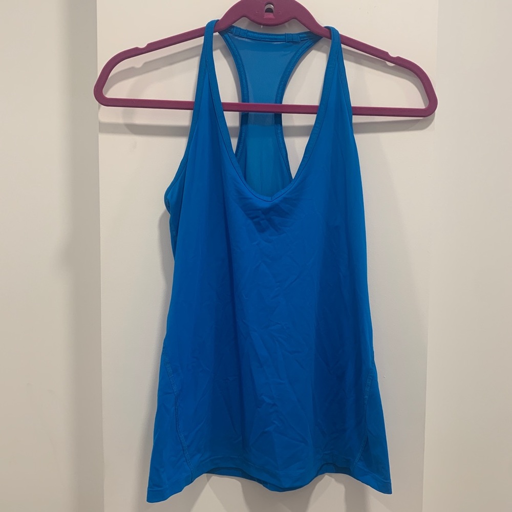 Lululemon aqua racerback plain tank top